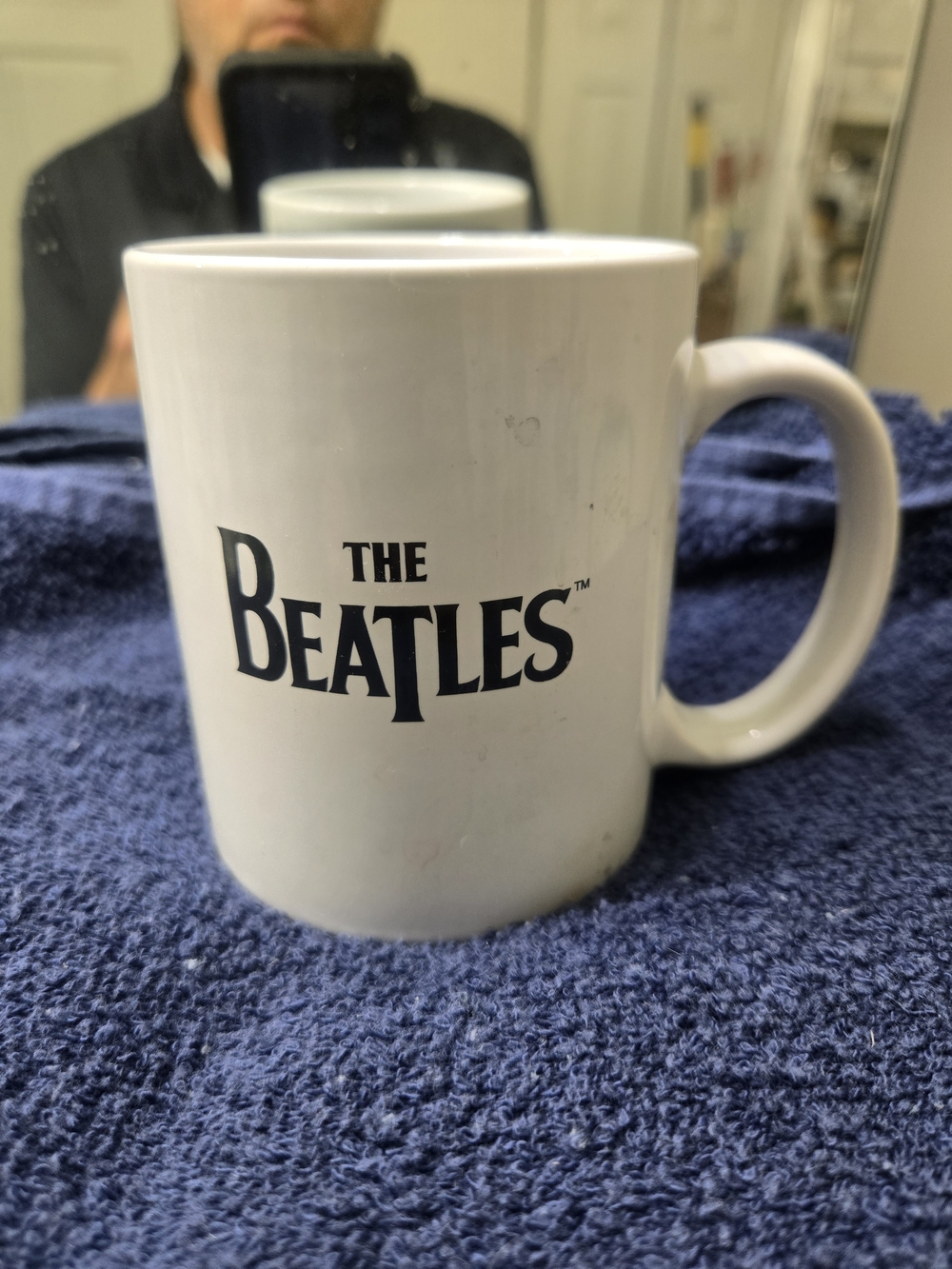 The Beatles Black on White Logo Coffee Mug